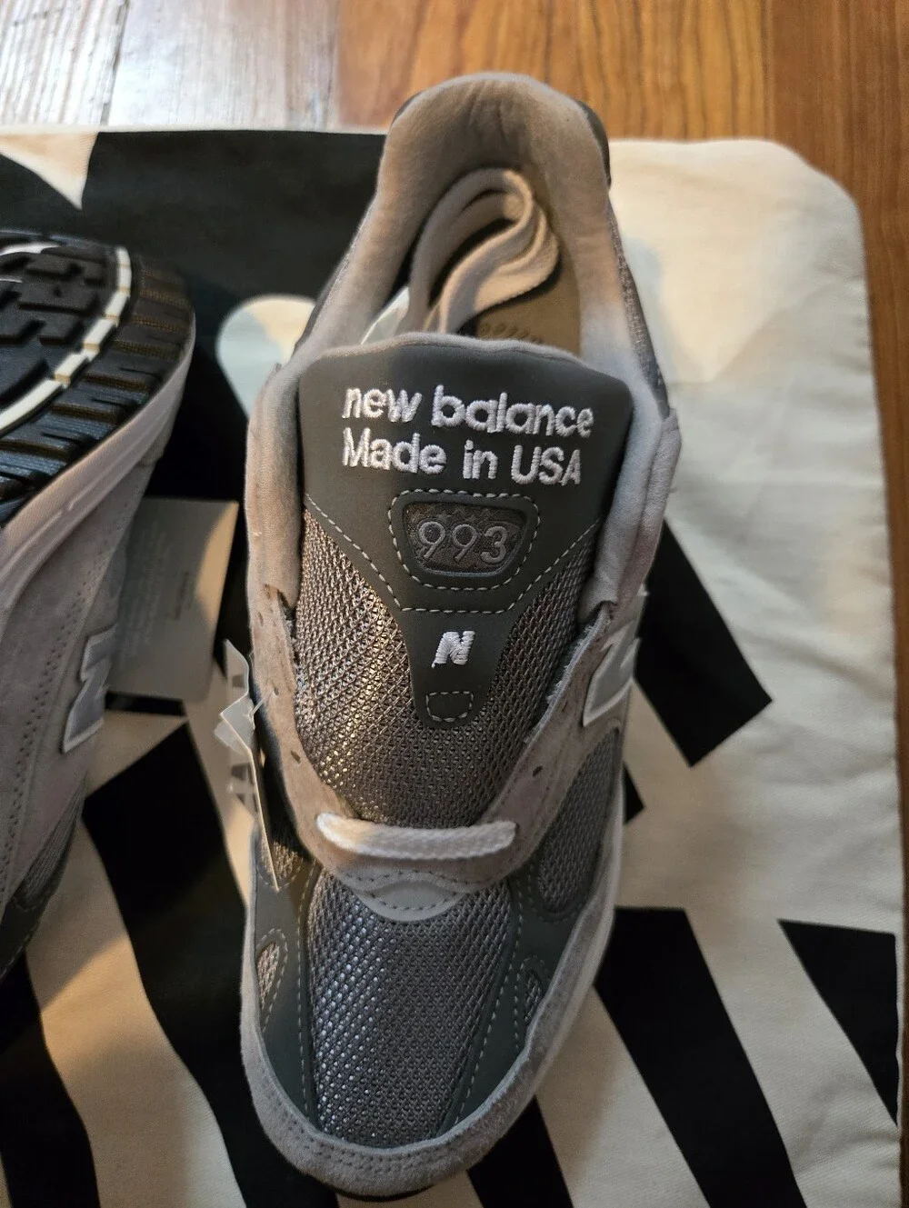 New Balance 993 Grey Suede Sneakers